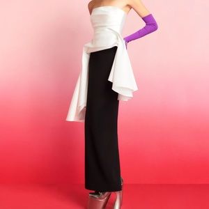 Solace London Darra Maxi Dress in Black and Cream, size US 4/UK 8 (small)